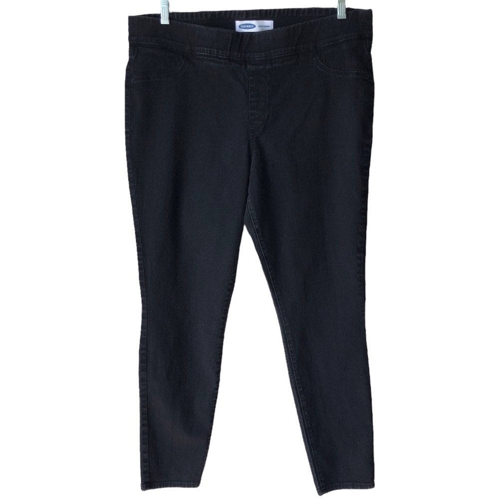 Old Navy super skinny pull on jeans 18 black